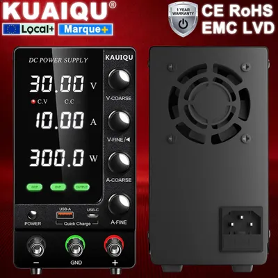 Obrázok produktu pre Nastaviteľný DC laboratórny zdroj – SPS-C3010S – 30V 10A – Regulovaný zdroj – Laboratórny zdroj pre pracovnú dosku
