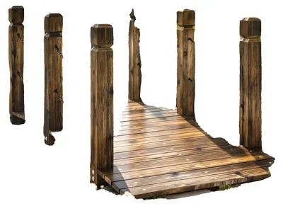 Obrázek produktu pro Most do zahrady, rustikální design, bezpečnostní zábradlí, tmavě šedá barva