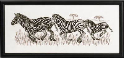 Obrázok produktu pre Súprava na vyšívanie krížikom "Zebra", 36x15cm, 12-8325