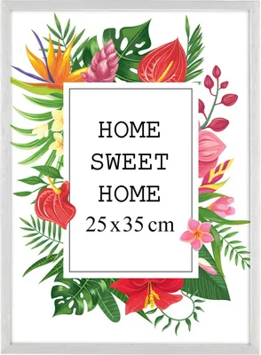 Obrázok produktu pre MG Design obrazový rám B4 25 x 35 cm - farba biela, z dreva, s akrylovým sklom - na vertikálne alebo horizontálne zavesenie, bez pozadia, na fotografie