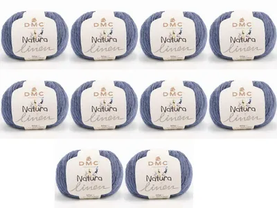 Produktbild von 10 Knäuel Natura Linen von DMC – Sommergarn für Strickarbeiten, Mischung aus Leinen (50 g), Farbe (17)