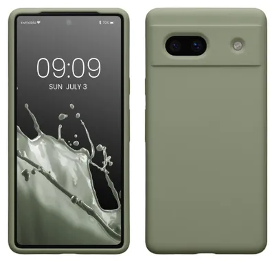 Produktbild von kwmobile Handyhülle für Google Pixel 7a Hülle, für Pixel 7a Case - Hülle Silikon - kabelloses Laden - Graugrün