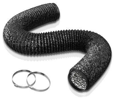 Image de Tuyau de ventilation en PVC de 200 mm avec colliers de serrage en acier inoxydable