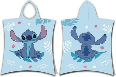 Zdjęcie produktu dla Ręcznik plażowy ponczo Lilo and Stitch Blue 50x115 cm