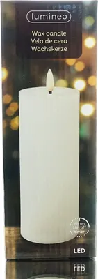 Produktbild von Lumineo LED Wachskerze White weiß Ø 7 cm Höhe 19 cm warmweiß Indoor