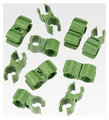 Produktbild von Stabverbinder-Clips - Set mit 10 Stück - Zum Verbinden von Pflanzstäben - Für individuelle Stützgitter / Multifunktionsclips für Rankgitter