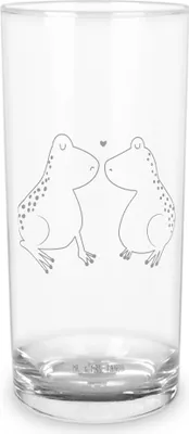 Produktbild von Mr. & Mrs. Panda Tumbler Frosch Liebe 400 ml - Transparent - Geschenk, Glas, Pärchen, Cocktailglas, Freundin, Longdrinkglas, Frösche, Hochzeitstag, Wasserglas