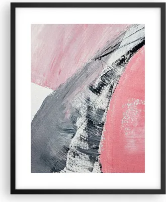 Produktbild von Gerahmtes Poster - Schwarzer Rahmen - Rosa Grau Farbe - 40x50 cm - Wand Bild - Wanddeko - Wandbilder - Kunstposter - Wandposter - Bilderrahmen - Bilder - Kunstdruck - Wanddekoration - P2BPA40x50-4982