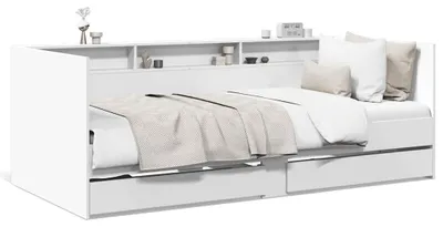 Immagine prodotto di Letto da giorno con cassetti bianco 90x190 cm materiale legno