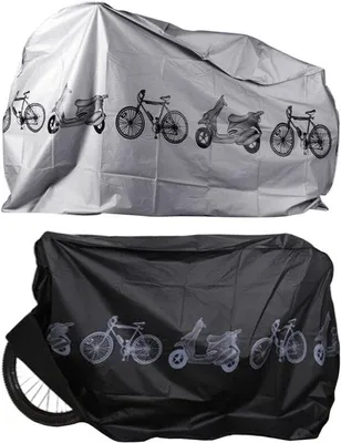 Image de Housse de protection pour vélo, lot de 2 - Imperméable et anti-poussière - Résistante aux UV et aux intempéries - Noir/Vert