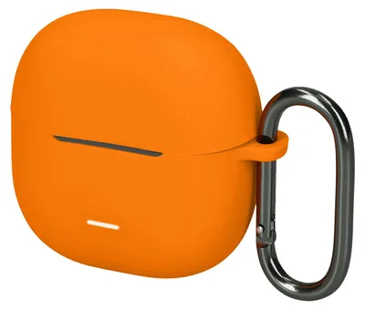 Produktbild von kwmobile Schutzhülle für Xiaomi Redmi Buds 6 Lite Hülle - TPU Silikon Case für Kopfhörer Ladecase - stoßfestes Cover mit Karabiner - Orange