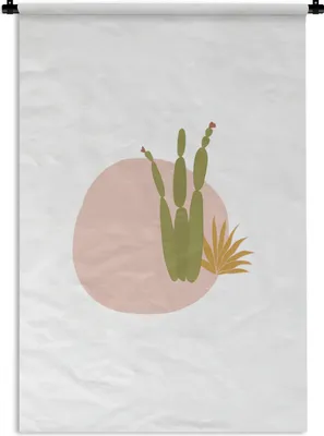 Produktbild von MuchoWow® Wandteppich Wandbehang Kaktus - Abstrakt - Pflanzen 120x180 cm Tapisserie Dekoration Wandtuch - Schlafzimmer - Dekorationen für das Haus