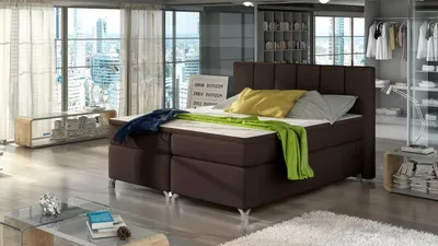 Produktbild von Boxspringbett 140x200 BRALIO - dunkelbraun