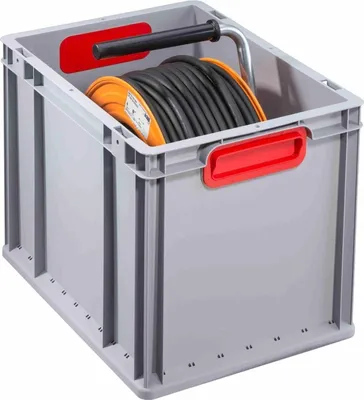 Produktbild von allit Aufbewahrungsbox ProfiPlus EuroBox 432 grau/rot