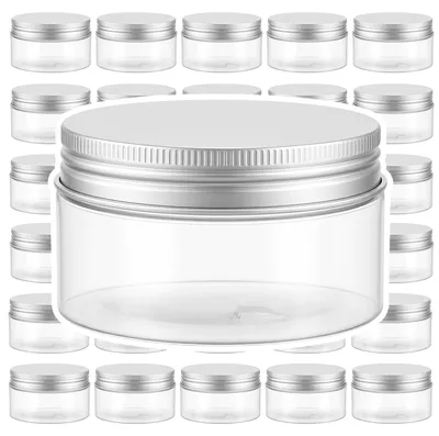 30 Kunststoff-Vorratsdosen, 100 ml, 7,1x4 cm, transparent