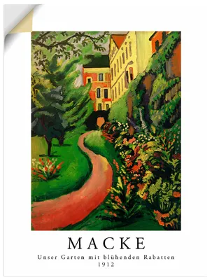 Produktbild von ARTland Wandbild, selbstklebend Unser Garten mit blühenden Rabatten Größe: 90x120 cm
