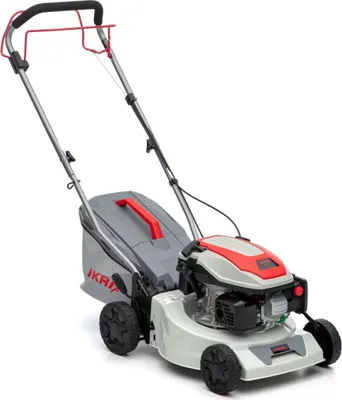 Image de Tondeuse à gazon thermique Autotractée 1000m2 - 3,5CV 145Cm3 Coupe 41.8cm Mulching Moteur 4T Bac 40L IKRA