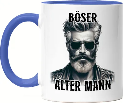 Produktbild von Böser alter Mann Cool Tasse Blau - Humorvolle Geschenkidee