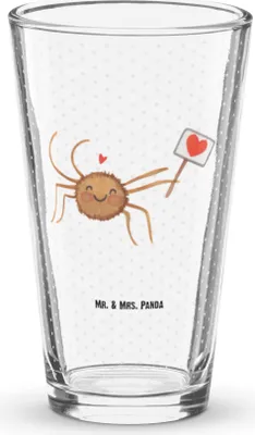 Produktbild von Mr. & Mrs. Panda Longdrinkglas Spinne Agathe Motivation - Transparent - Geschenk, Vertrauen, Pintglas, Cocktailglas, Glas, Bierglas, Wasserglas, Dankeschön, Glück, Liebe