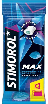 Produktbild von Stimorol Max Splash Pfefferminz Kaugummi 59g – Erfrischender Minzgeschmack