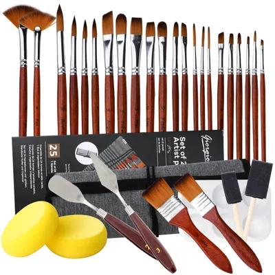 Imagen del producto de Juego profesional de pinceles con 32 piezas para artistas
