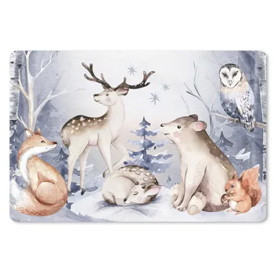 Produktbild von MuchoWow® Mauspad Mousepad Winter - Tiere - Schnee 27x18 cm - Mousepads - Maus Mat - Pad - Mausunterlage - Büroartikel - Desk Matten