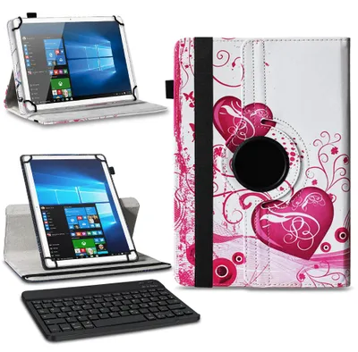 Produktbild von Tablet Tasche Tastatur Hülle für 10 10.1 Zoll Schutzhülle Case Bluetooth DrehbarFarben:Motiv 6