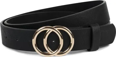 Produktbild von styleBREAKER Damen Gürtel 3 cm | Glänzende Ringschnalle in Gold oder Silber | Verstellbarer Taillengürtel & Hüftgürtel | Glattes Kunstleder für Kleider & Jeans