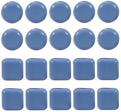 Imagen del producto de Juego de 20 deslizadores para muebles con revestimiento de teflón, ideales para muebles pesados, que protegen los suelos de madera y son fáciles de instalar