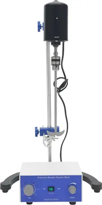 Produktbild von Laborrührer - Overhead Rührwerk - 200W Motor - 200–2600 U/min regelbar - 0–120 min Timer - Digitalsteuerung - Freistehend - Weiß