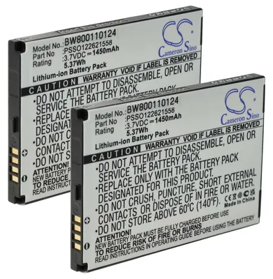 Produktbild von vhbw 2x Akku Ersatz für PSSO122621558 für Barcodescanner POS (1450 mAh, 3,7 V, Li-Ion)