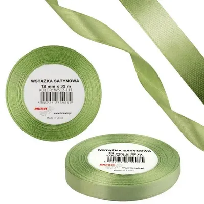 Zdjęcie produktu dla Wstążka satynowa 12mm/32m miętowy pastelowy - Brewis