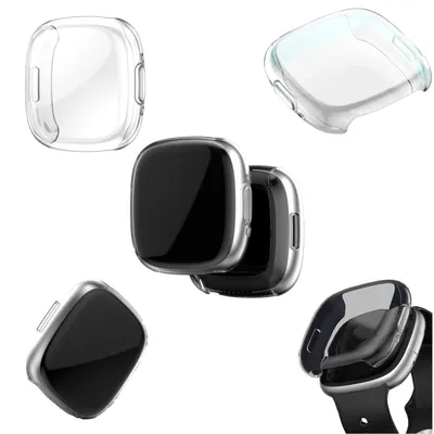 Produktbild von Für Fitbit Versa 4 Shockproof TPU Schutz Silikon Hülle Cover Tasche Transparent