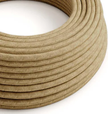 Immagine prodotto di Creative-Cables Cavo elettrico per esterno rivestito in tessuto, juta SN06, rotondo, 1 m