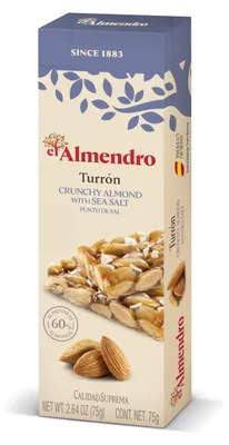 Zdjęcie produktu dla El Almendro Turron al Punto de Sal prażone migdały z karmelem 75g