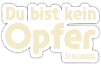 Produktbild von Spreadshirt Stromberg Mit Spruch Du Bist Kein Opfer Sticker Aufkleber, 10 x 10 cm, Mattweiß
