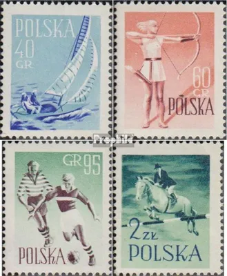 Produktbild von Briefmarken Polen 1959 Mi 1086-1089 (kompl.Ausg.) gestempelt Sportdisziplinen