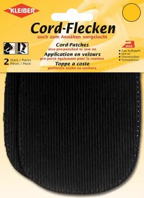 Produktbild von KLEIBER Cord-Flecken 135 x 100 mm schwarz 2 Stück