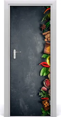 Produktbild von Tulup Türaufkleber 75x205 cm Dekorative Aufkleber Selbstklebend Wasserdichte Tapete Abnehmbar Schlafzimmer Wohnzimmer Wohnkultur - Gewürze und Kräuter