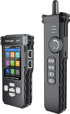 Produktbild von NOYAFA NF-8506 cyfrowy tester kabli sieciowych LCD, ładowalny lokalizator kabli sieciowych, wielofunkcyjny lokalizator przewodów, tester kabli sieciowych z testem ciągłości kabla, śledzeniem kabla, miganiem portu, pomiarem długości kabla, testem POE PING, skanowaniem IP, testem przełącznika i funkcjami testu prędkości sieci