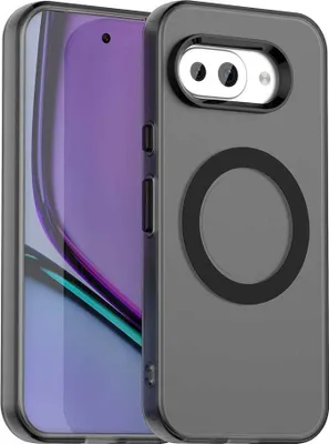 Produktbild von Magnetisch Hülle für Google Pixel 9A, Schlank Durchscheinend Matt Stoßfest Handyhülle Schwarz