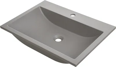 Zdjęcie produktu dla Albano Umywalka Meblowa Granitowa Szara 44x60 cm Prostokątna, Wpuszczana, Odp.