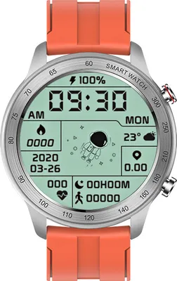 Produktbild von INF Silikon Smartwatch MX5 - Bluetooth Anrufe & Fitness Orange