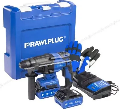 Zdjęcie produktu dla RawlHammer 18V 2.0J akumulatorowy młot udarowo-obrotowy R-PRH18-XL2 SDS plus Kit RAWLPLUG