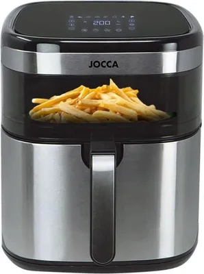 Image de Friteuse à Air Chaud JOCCA 2385, 10L, Avec Hublot, Écran Tactile LED, 8 Programmes