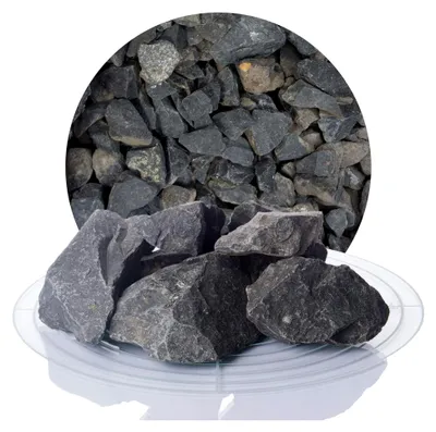 Produktbild von Basalt Gabionensteine anthrazit 25 kg, Bruchsteine für Gabionenfüllung (32-60 mm)