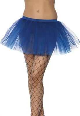Produktbild von Smiffys Tutu-Unterrock, Blau, 4 Lagen, 30cm lang Halloween