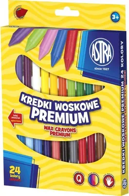 Zdjęcie produktu dla Kredki woskowe 24kol ASTRA