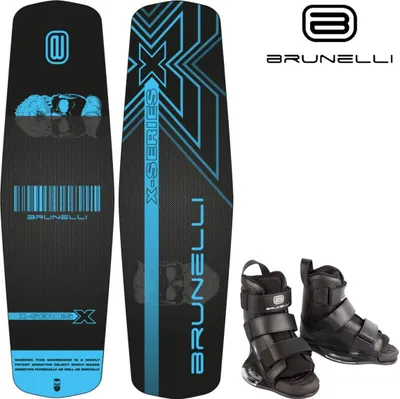Produktbild von BRUNELLI Wood Flex Pro Cable Park Wakeboard SET 136cm Bindung L/XL Grind-Base