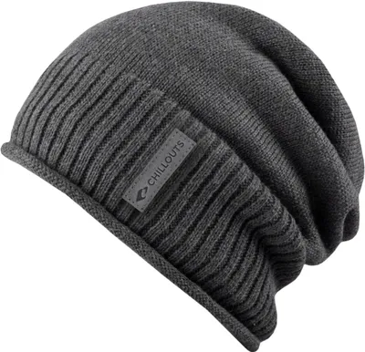 Produktbild von Chillouts unifarbene Longbeanie Etienne aus Baumwolle, grau, Gr. Einheitsgröße